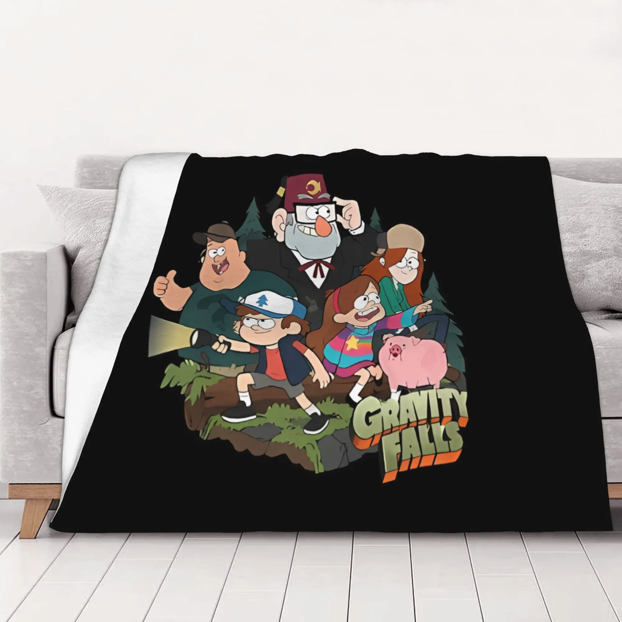 1PC home Cutecore Classic G-gravity Falls Blanket Super Cosy Plush Home Living Room Sofa halloween