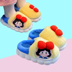 Spring Autumn Winter Kids Shoes girl Snow White Warm Slippers Children Christmas Slippers Pantoufle Enfant Baby Shoes