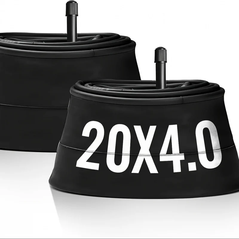 

2-pack of heavy duty 20X4.0 AV 32mm inner tubes for mountain bikes - durable and ideal for off-road adventures