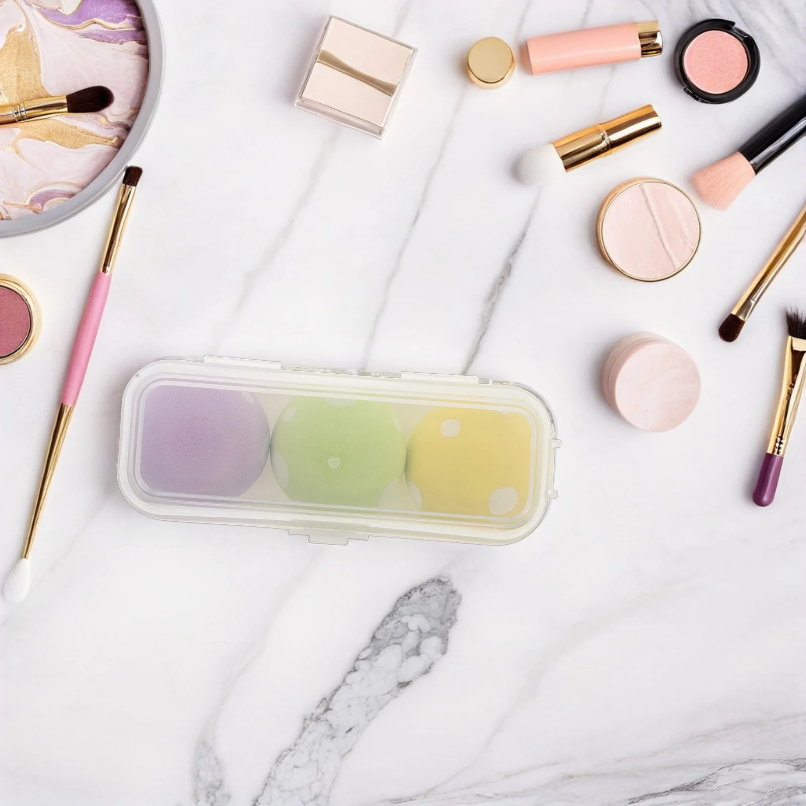 Esponja de maquillaje de setas, aplicador de polvo para base seca y húmeda de doble uso, esponjas faciales gruesas, 3 uds.