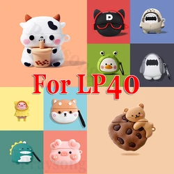 Cartoon Cute Cover for Lenovo LP40 Case Protective Cover Silicone Capa Thinkplus Lenovo Earphone Funda LP40 Pro Charging Box Bag