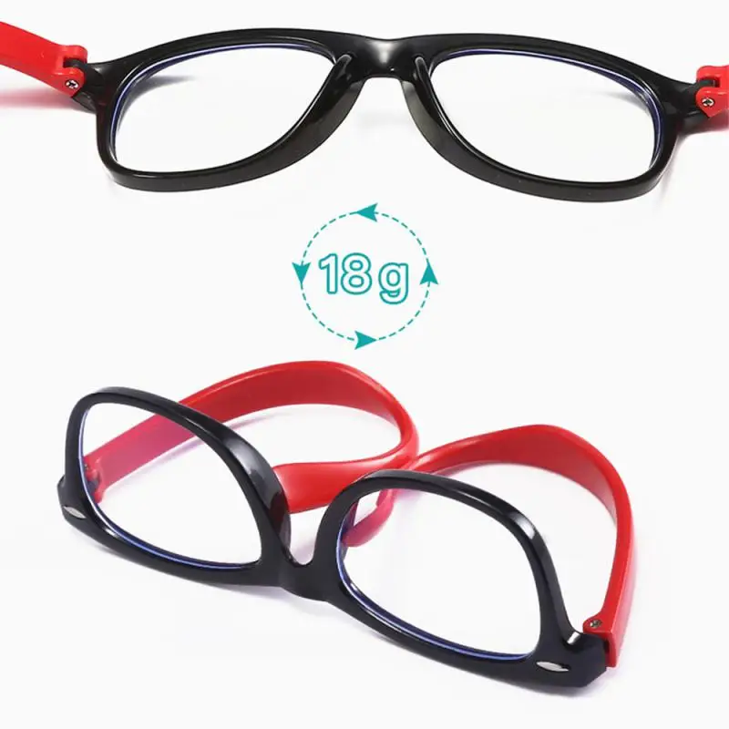 Anti Blue Light Kids Glasses Children Boy Girls Filter Soft Frame Square Computer Optical Frame Reflective Blocking Eyeglasses