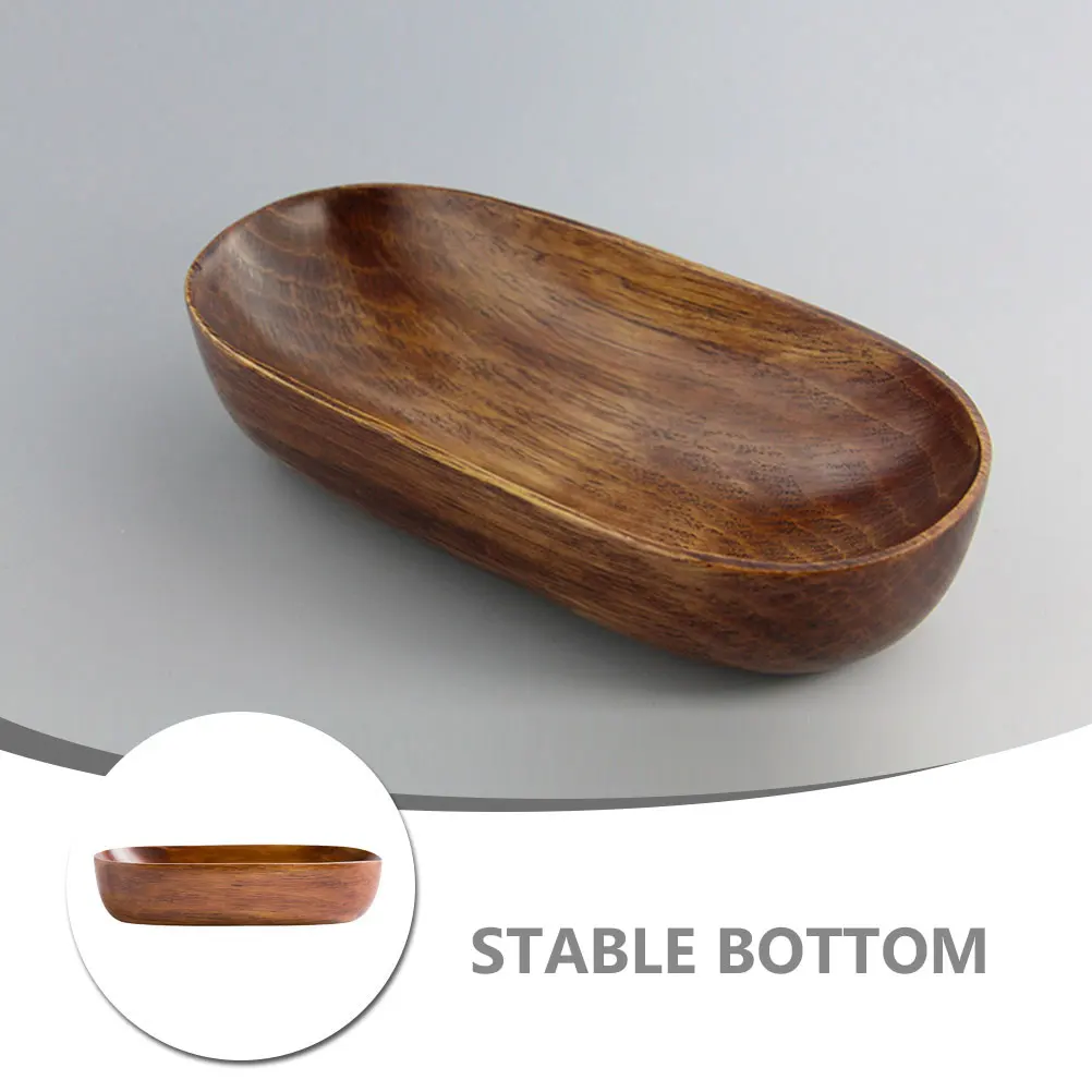 

Wooden Tray for Snacks Food Storage Kitchen Tableware Smooth S No Burrs Naturalistic Home Practical Long lasting Use