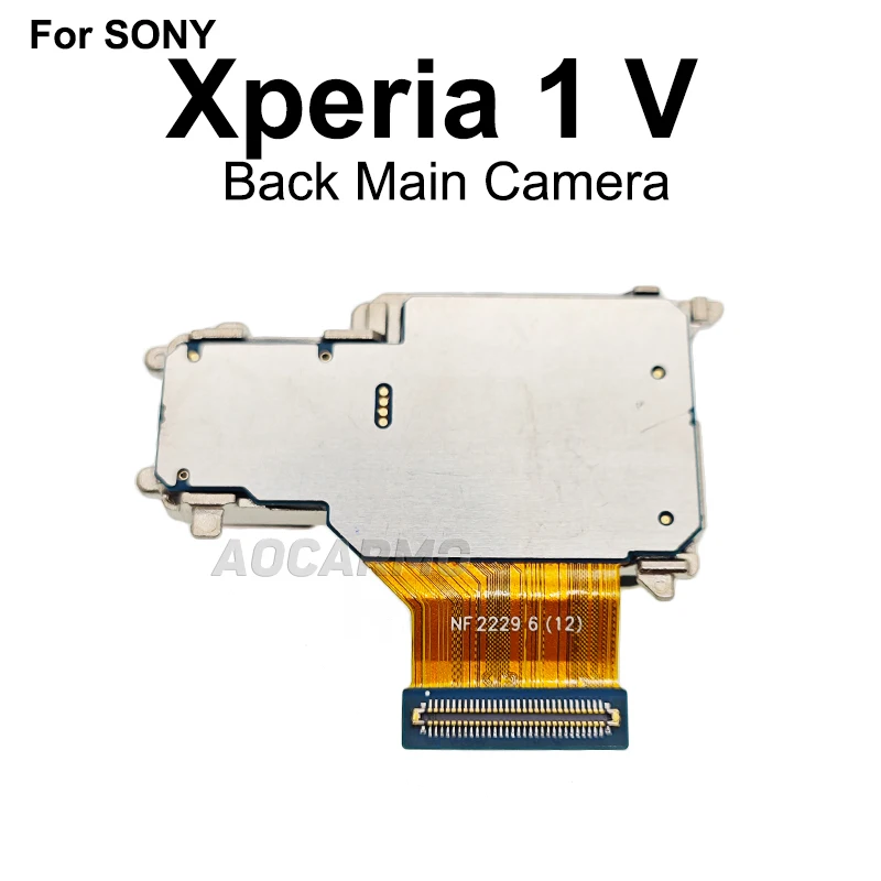 Aocarmo For Sony Xperia 1 V XQ-DQ72 DQ44 SO-51D X1V Front Facing Back Ultra Wide Main Telephoto Zoom Camera Module Flex Cable