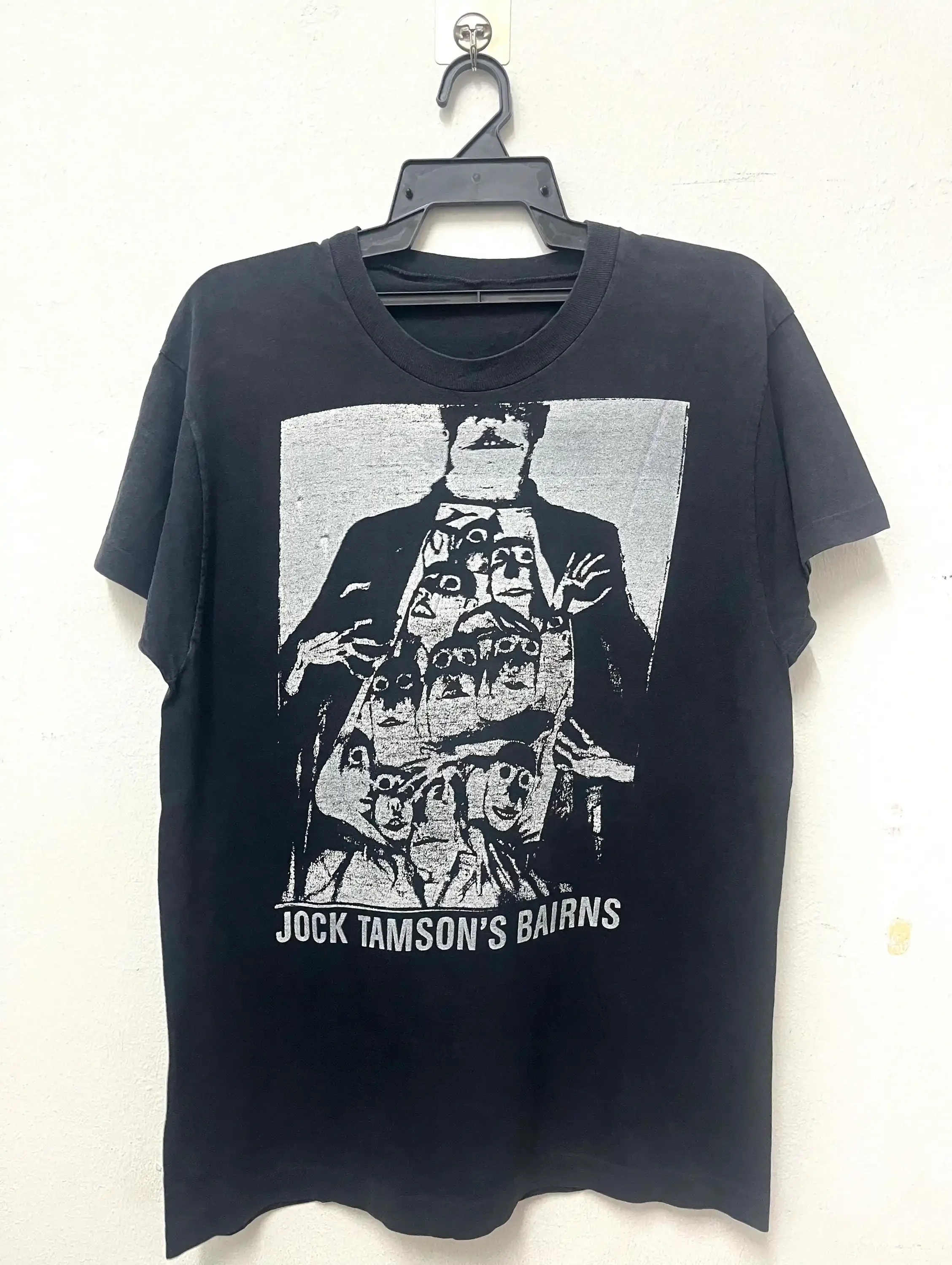 Vintage 80er Jahre Jock Tamson Bairns Scottish Traditional Music Hall of Fame Band T-Shirt Rock Größe L