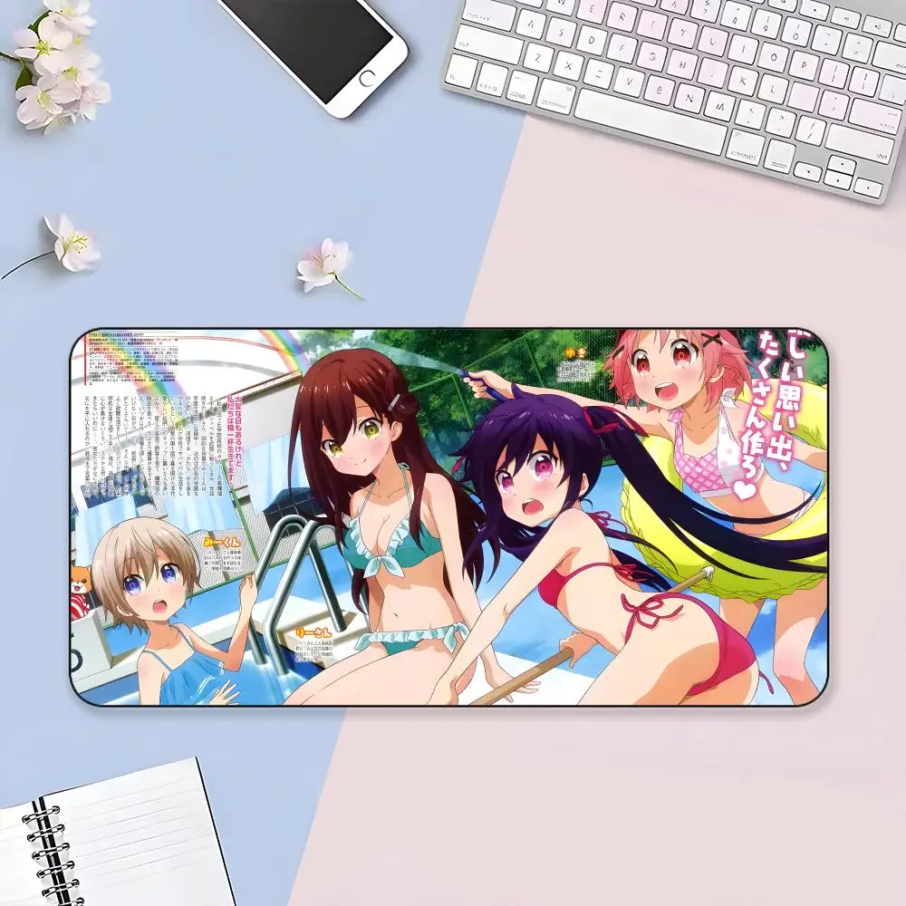 

School Live Gakkou Gurashi Mouse Pad Rubber Computer Laptop Official Desk Game Mat
