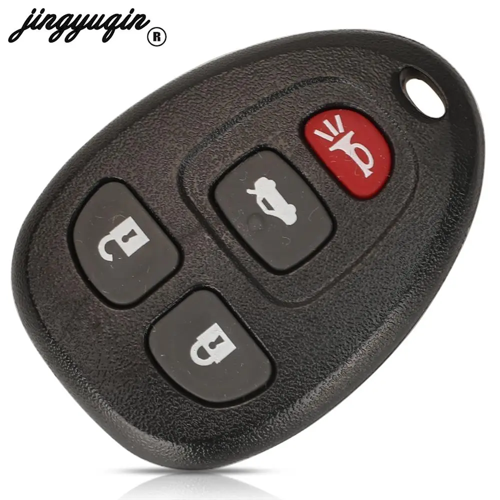 jingyuqin 4Button Remote Key Shell Case Cover For Buick Enclave Cadillac Escalade SRX Suburban Tahoe Traverse GMC Replacement