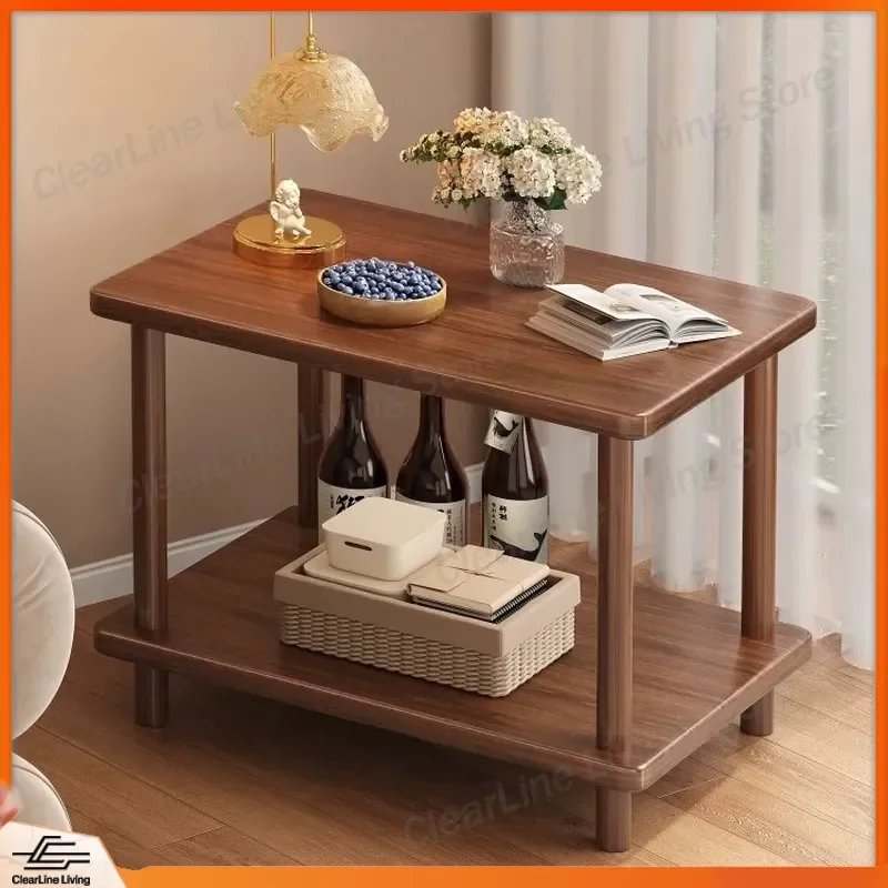 Small Rectangular Sofa Table Coffee Table for Living Room Bedroom Side Table Bedside