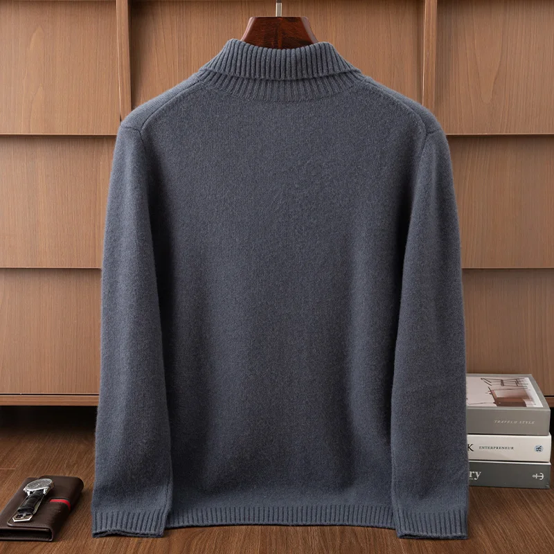 الخريف الشتاء الرجال 100% سترة الكشمير المعنقة الخامس الرقبة البلوز الكشمير تريكو الذكية عادية عالية الجودة لاعبا سميكة لينة القمم