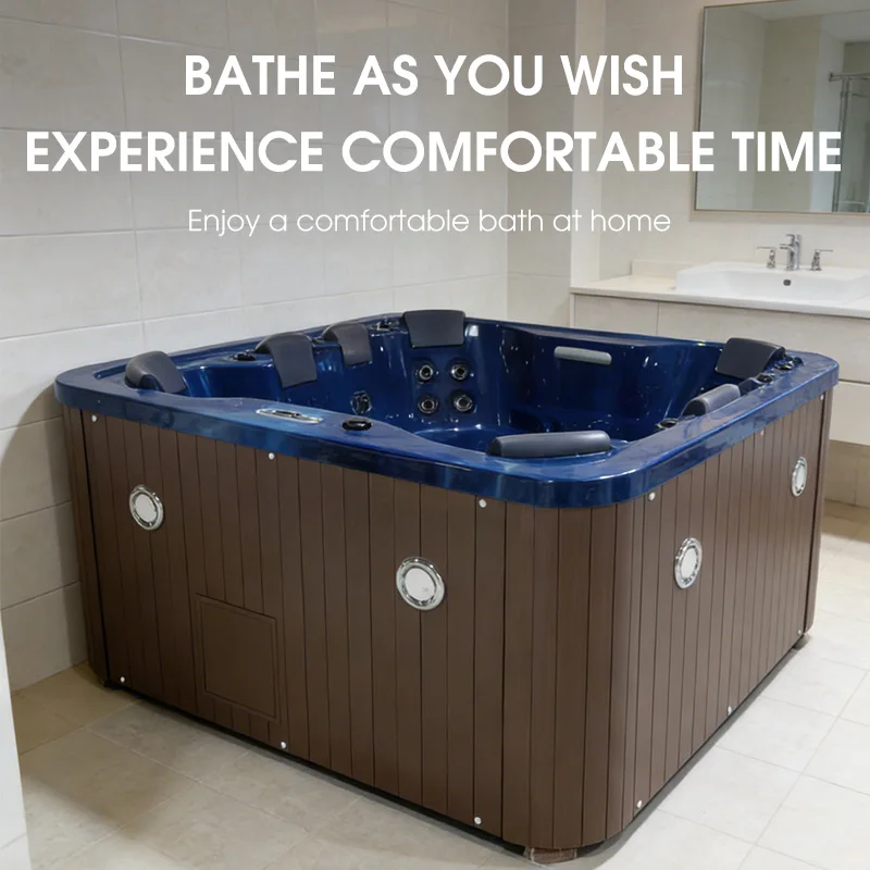 Jacuzzi de Hidromasaje de Gran Tamaño para 8 Personas, Bañera de Hidromasaje, Jacuzzi Exterior