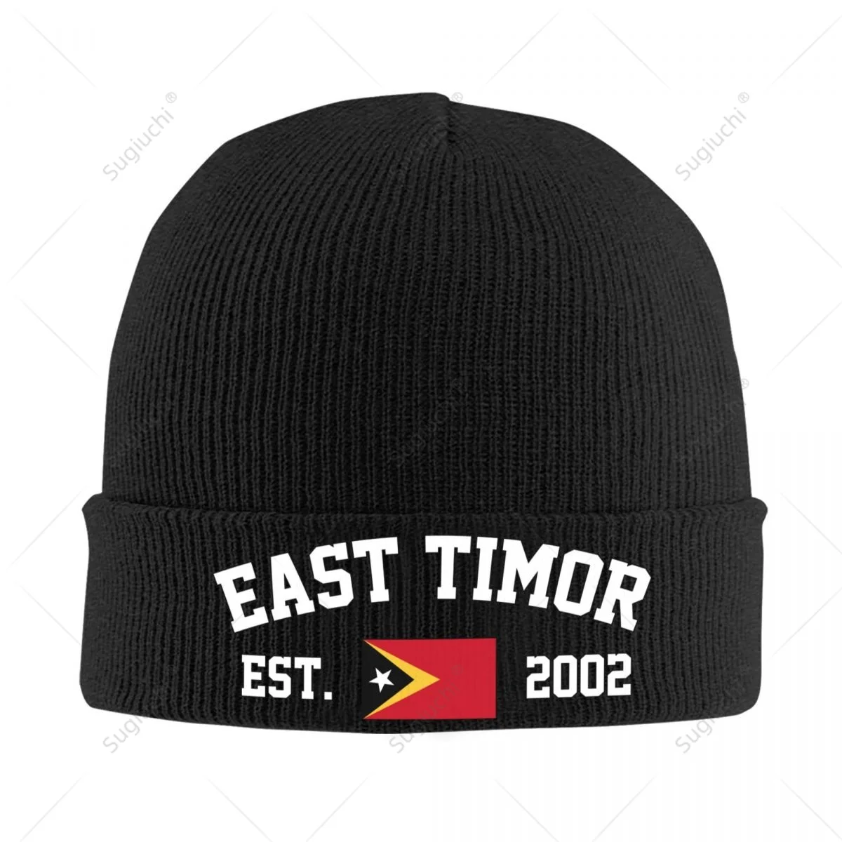 Unisex East Timor EST.2002 Knitted Hat For Men Women Boys Winter Autumn Beanie Cap Warm Bonnet