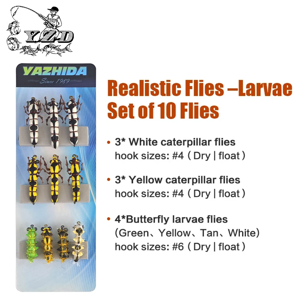 

Fishing Bait, Dry Fly Fishing Bait, Realistic Vegetable and Insect Fly Fishing bait, fishing for trout, perch, etc