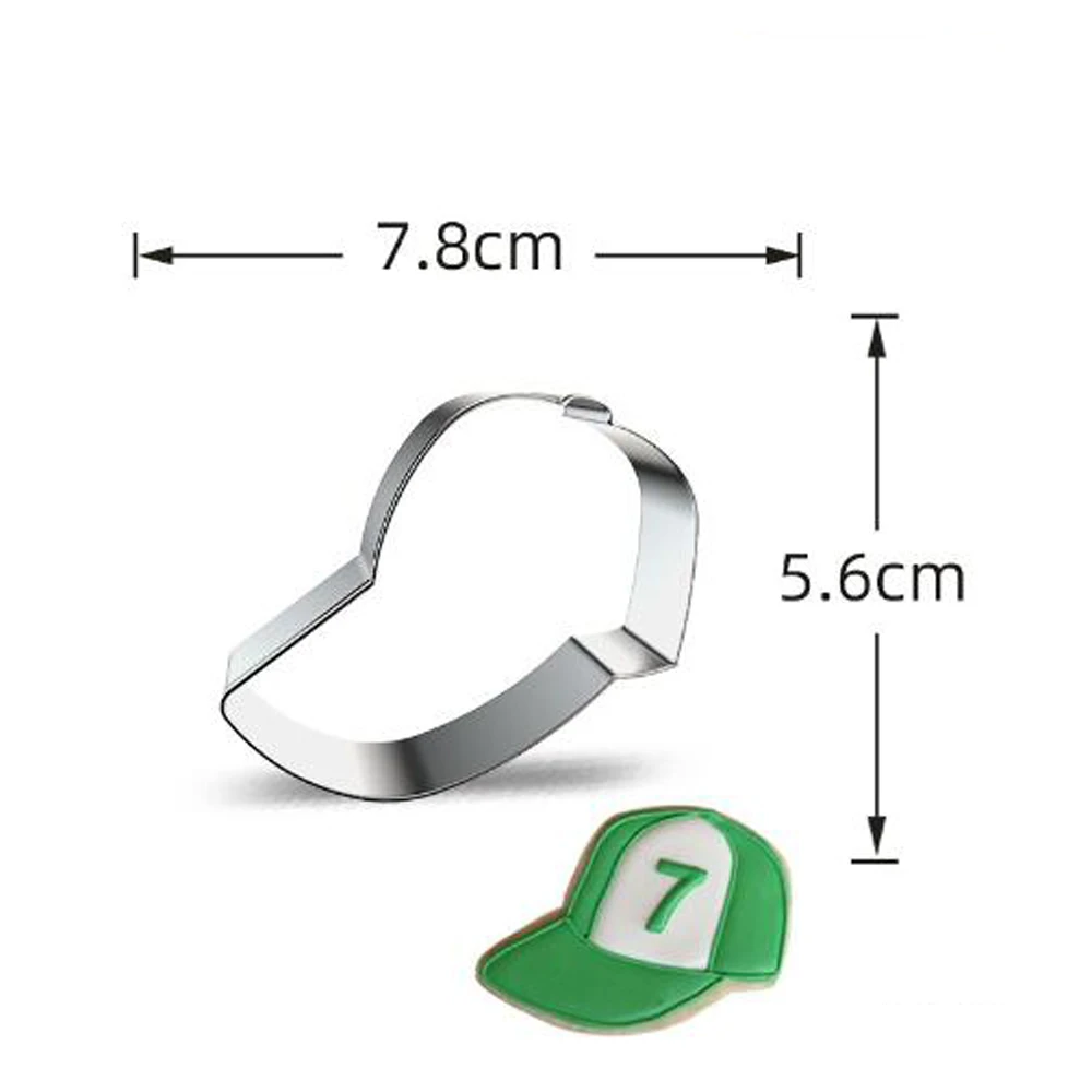 

1pcs Baseball Cap Sport Stainless Steel Cookie Cutter patisserie reposteria Pastry Shop Biscuit Mould Fondant Cake Decor Tools