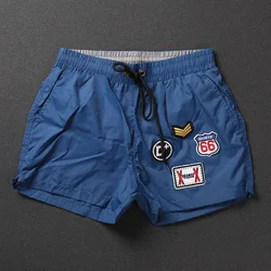 Mens Swim Trunks Nylon Embroidered Holiday Beach Shorts Summer Water Proof Daily Sport Gym Fitness Casual Shorts Men'S Clothing