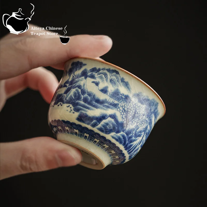 

Kung Fu Tea Set, Personal Ceramic Tea Cup, Spring and Jingming Single Cup, Master Cup, Tea Bowl