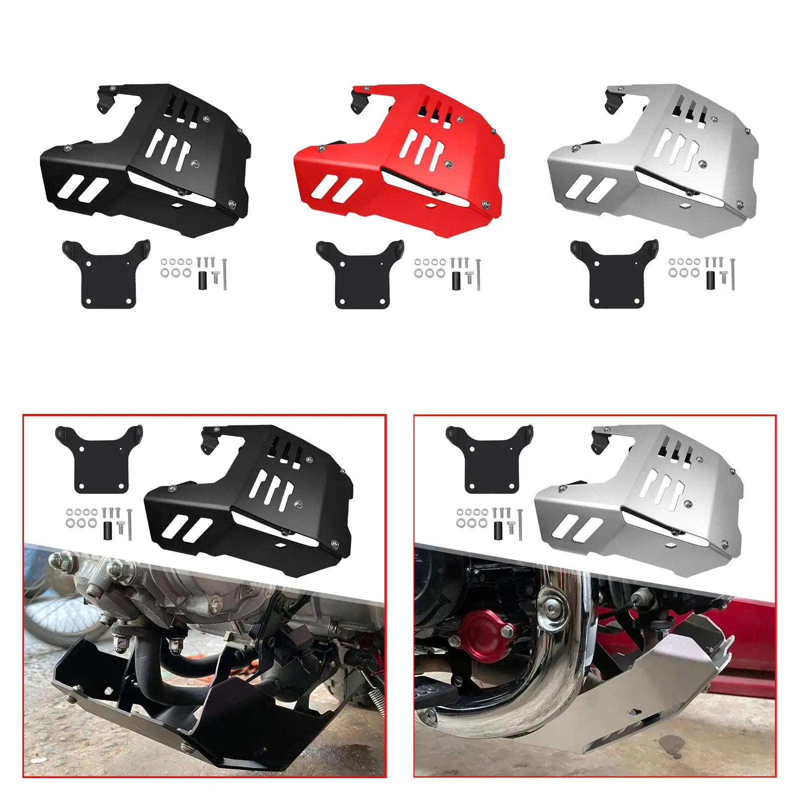 Motorcycle Skid Plate Engine Protector Cover Aluminum Alloy Wear Resistant Suitable for Riding Daily Commuting