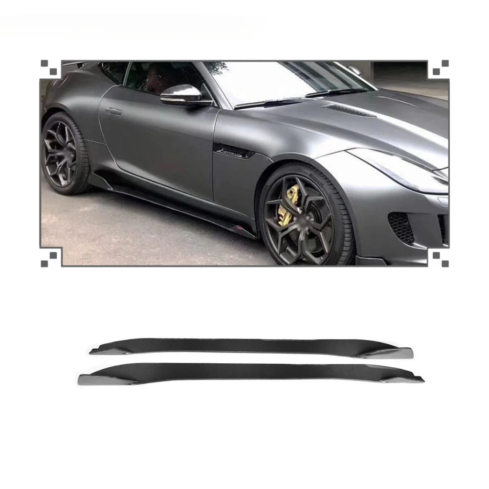 Carbon Fiber F Type Side Skirts Extension for Jaguar F Type (X152) SVR Convertible 2-Door 15-17