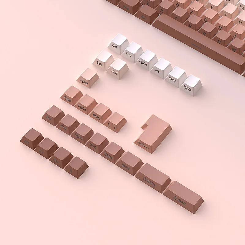 Rouge gradient color side engraved luminous 134 key small full set 0EM height PBT material dual color