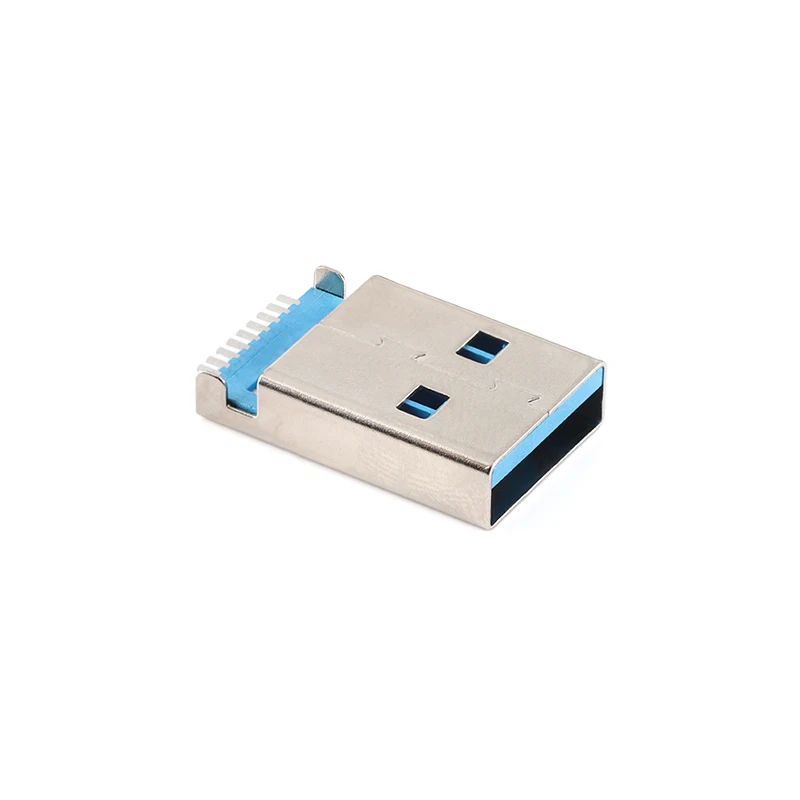 5pcs USB 3.0 A Type Male Plug Connector 9 Pin SMT SMD High-speed Data Transmission USB 3.0 Jack Charging Socket Soldering