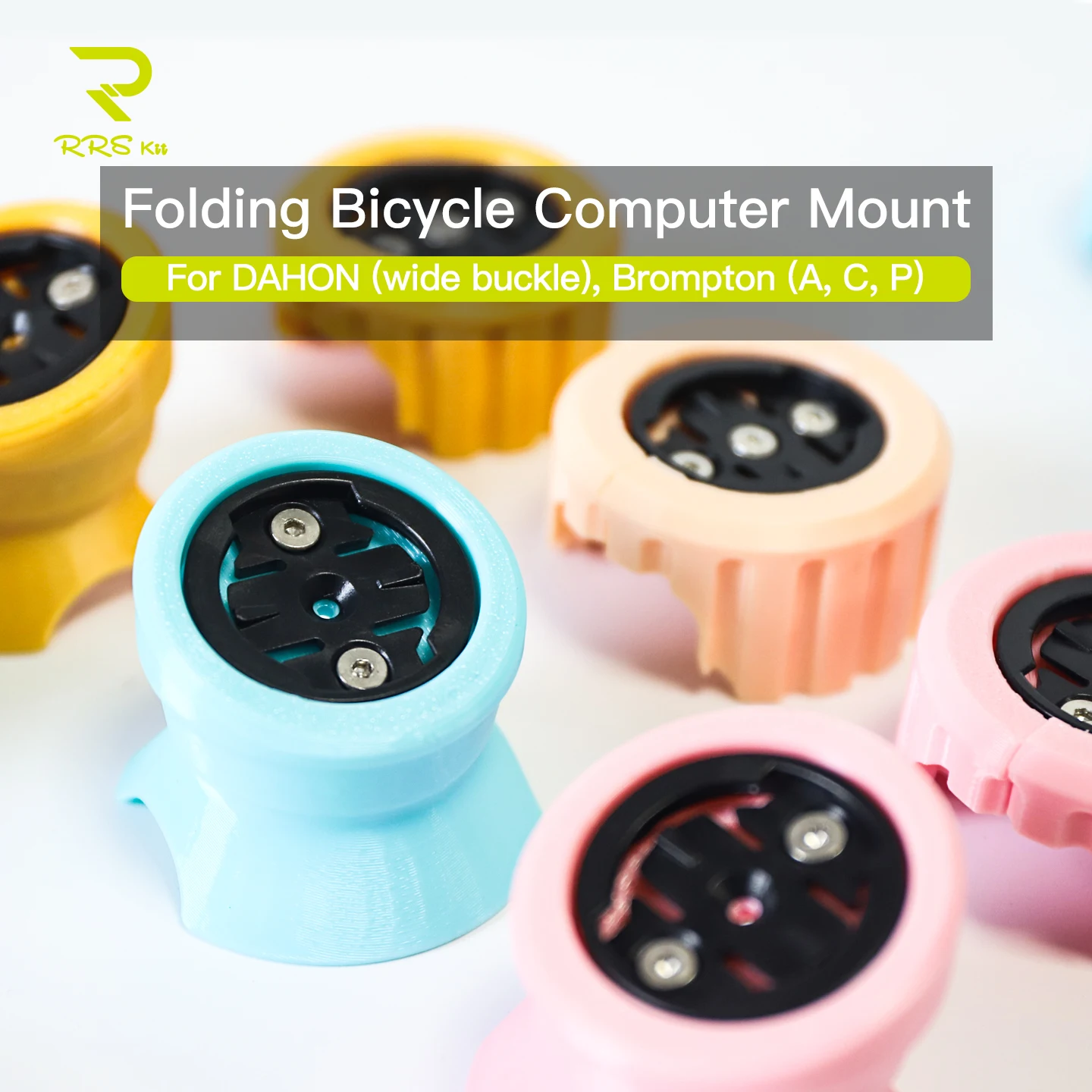Soporte plegable para ordenador de bicicleta RRSKIT, hebilla ancha para bicicleta Dahon, soporte de plástico para ordenador de bicicleta plegable Brompton A/C/P line