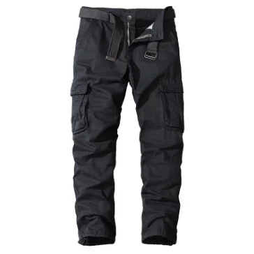 

Весна-лето 2024, новые мужские брюки-карго, прямые брюки с высокой талией, длинные брюки, повседневные свободные карманы, однотонные, обычные, на пуговицах