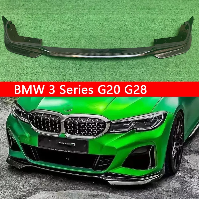 

For BMW 3 Series G20 G28 2019-2022 Carbon Fiber Car Front Bumper Diverter Spoiler Diffuser Front lip chin MP style body kit