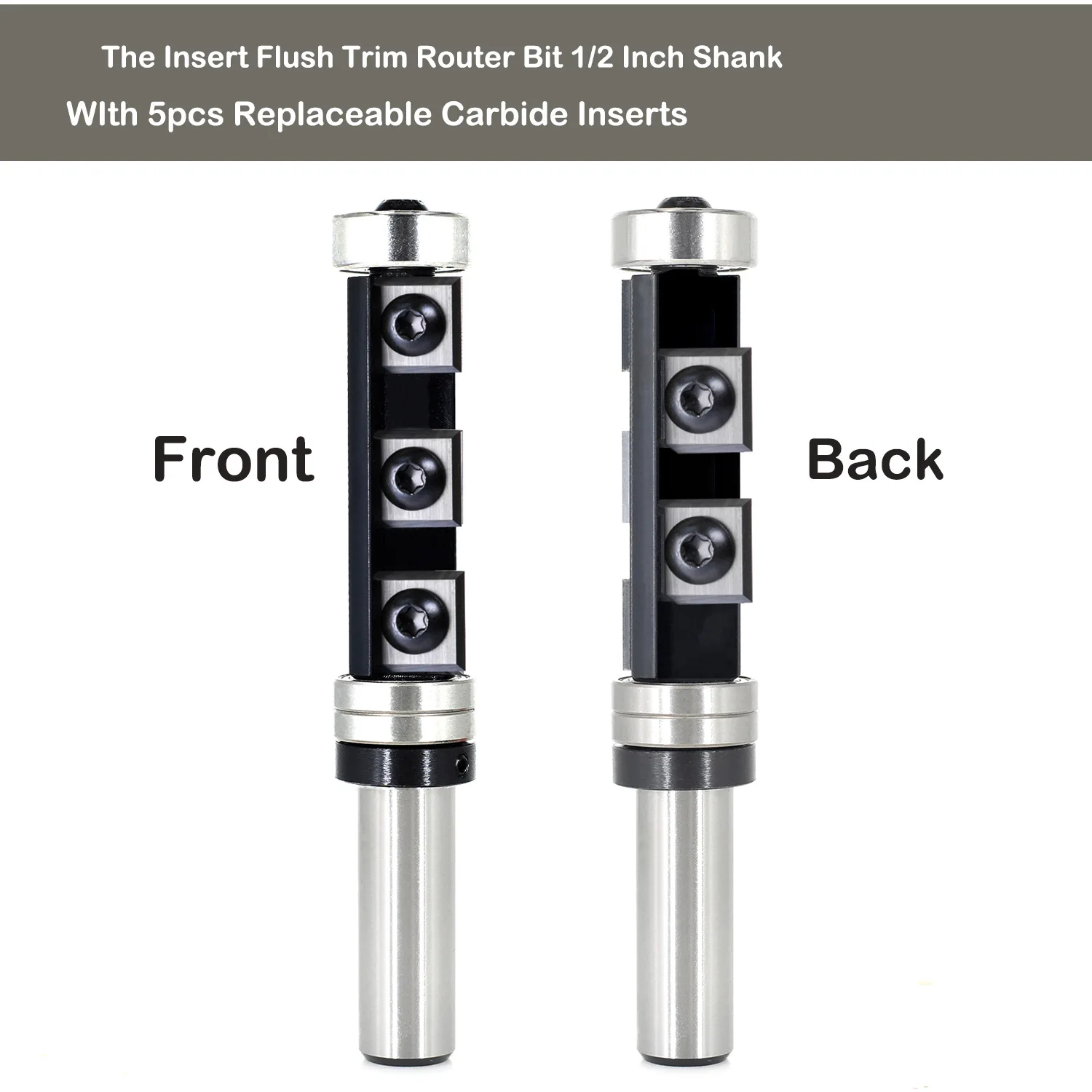 Mèche de routeur CNC 1/2 SHK, insert Stagger Tooth
