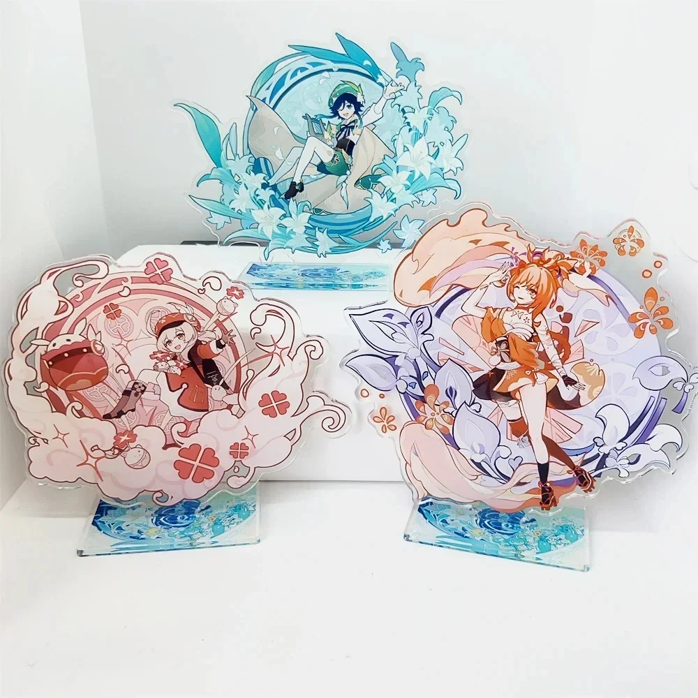Anime Figure Scaramouche Barbatos Cyno Xiao Kaeya Acrylic Stand Model Plate Desk Decor Standing Sign Fans Gifts