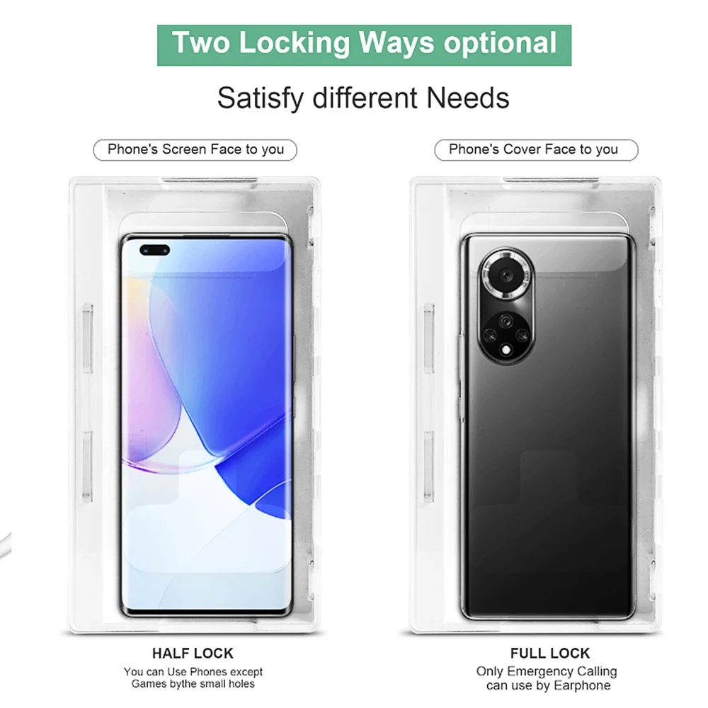 Universal Mobile Phone Jail Timer Lock Box Self-Control Lock Timing Lock Case Bin Mobile Phone Container Box for Kids Student