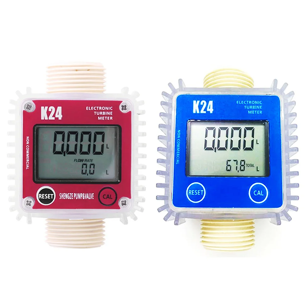 K24 Turbine Digital Diesel Fuel Flow Meter Gauge Voor Chemicaliën Vloeibare Water Ultrasone Oil Flow Meter