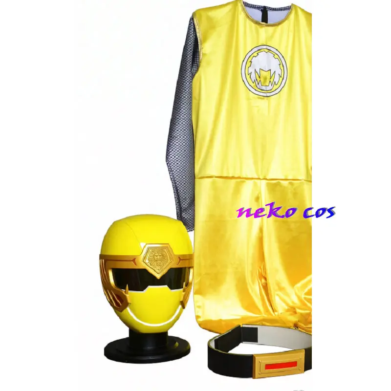 nekocos Ninpu Sentai Hurricaneger Hurricane Yellow fullset bodysuit mask belt shoes armcover golves Cosplay Costume Custom Size