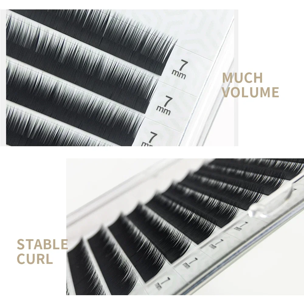 أسفل رمش ملحقات 12 صفوف/صينية مزيج 5-7 مللي متر السفلى كاذبة الفردية تحت لاش حليقة J/B/C ماكياج أداة مزود