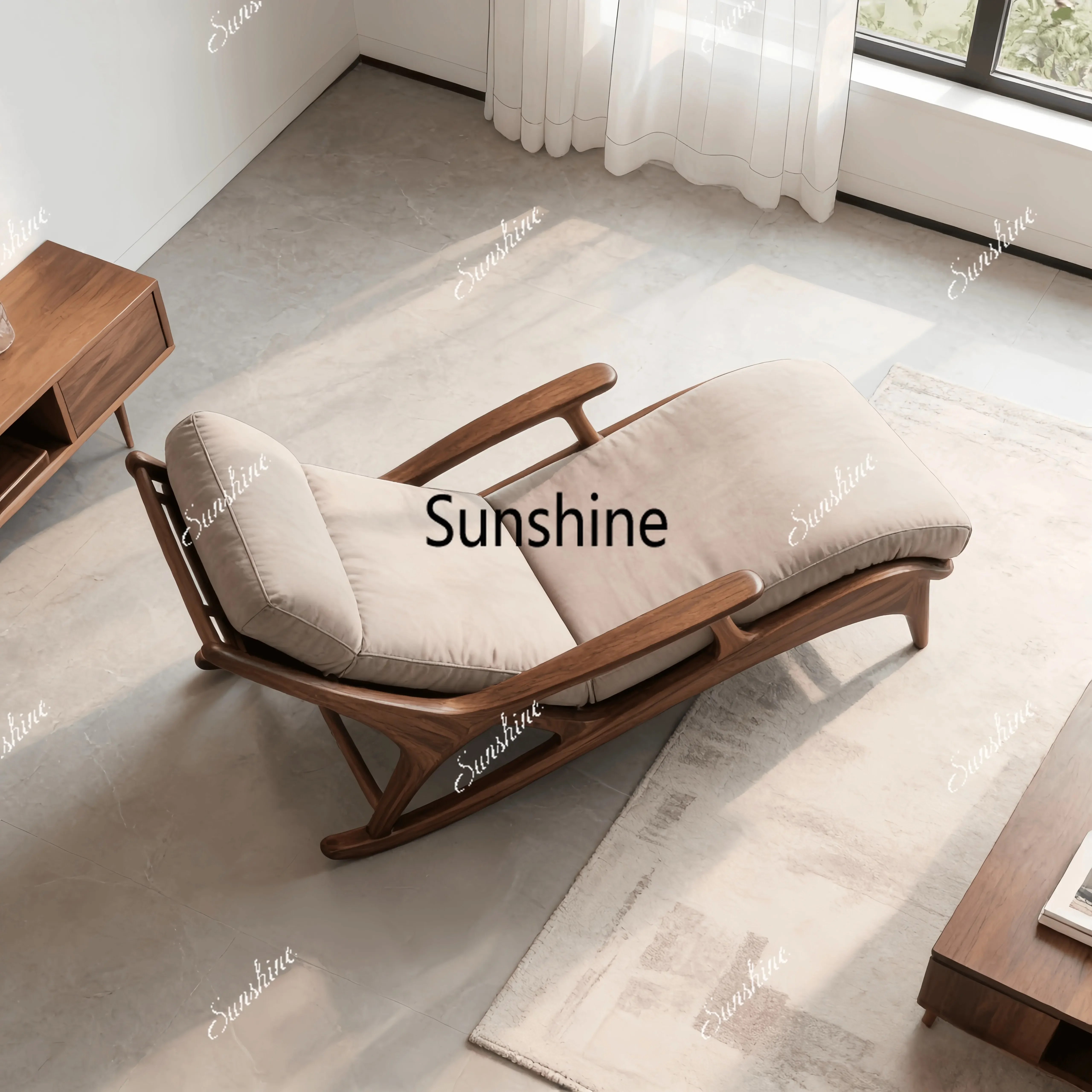 

New Chinese style, concubine chair solid wood living room, sofa living room balconyY