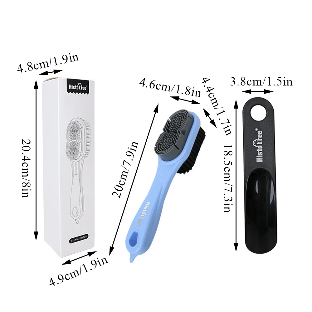 긴 손잡이 양면 부츠 클리너 고무 지우개 세트, 스웨이드 누벅 부츠용 청소 브러시, 부드러운 강모 신발 브러시, 신발 관리