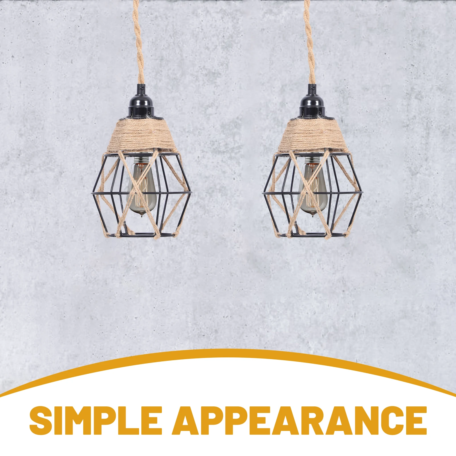 

Pendant Light Rope Plug in Hanging Light Fixture Rustic Style Lamp Rope for Bedroom Living Room Bar Pendant Lamp Accessory