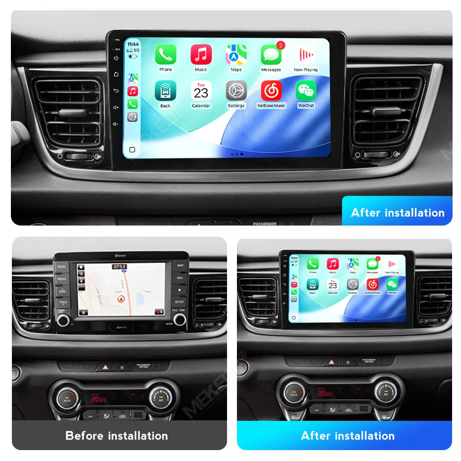MEKEDE Linux System Intelligent audio system For Kia Rio Stonic YB 2016-2023 1 Din Car Radio Carplay Central Multimedia Player