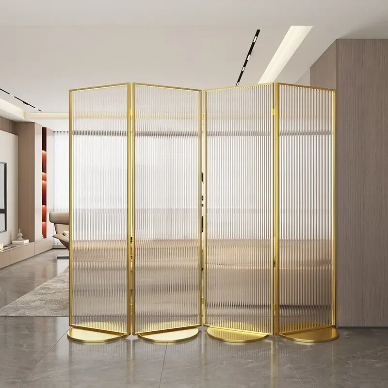 

Glass screen floor-to-ceiling folding movable living room, dining room, entrance shading, no punching entry, sofa club