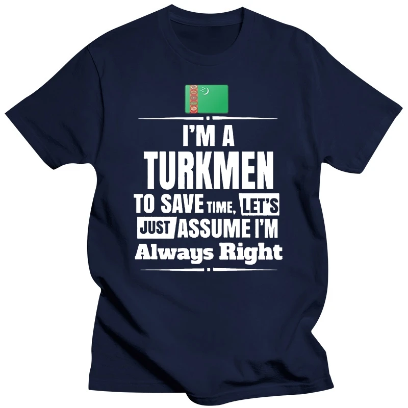 I'M A Turkmen Assume I'M Right Turkmenistan Flag T-Shirt Asian size T-shirt glasses Women T-shirt