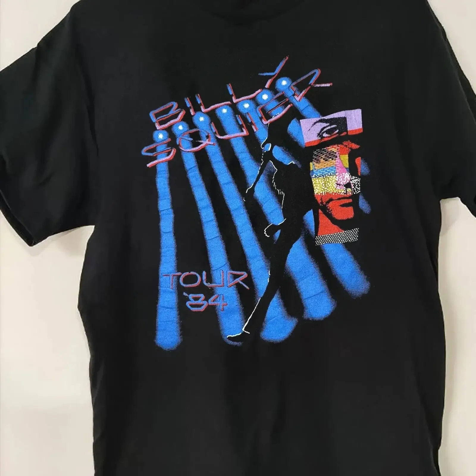 Camiseta de la gira de Billy Squier, algodón vintage, tallas para adultos de S a 4XL, estilo streetwear vintage lavado, moda versátil, transpirable, ligeramente