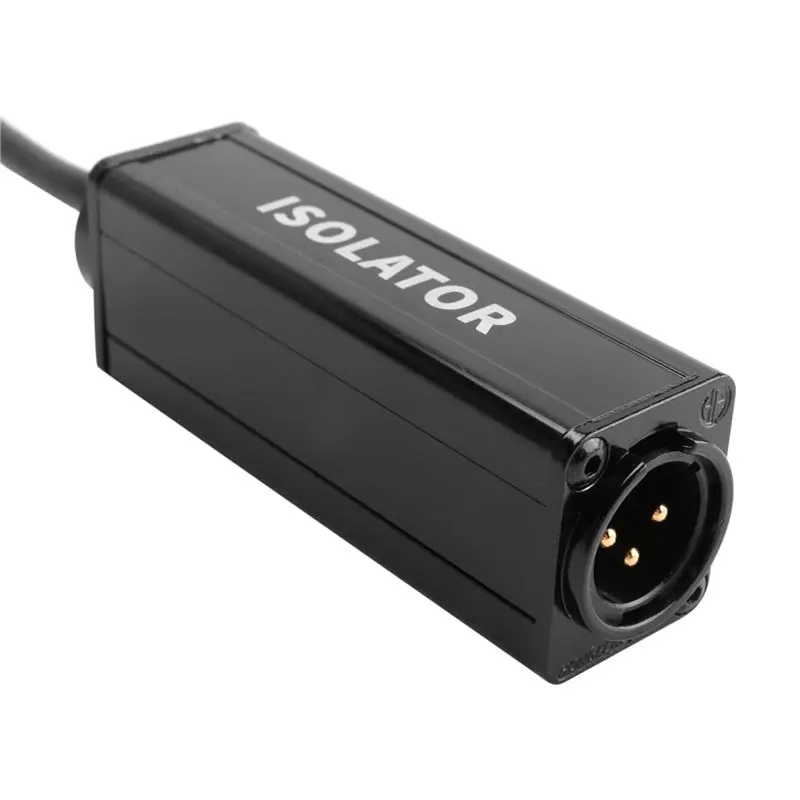 A33T XLR Audio Isolator, Ground Loop Noise Filter Remover, 3 Pin for Car & Home Audio System, Eliminates Hum & Buzz, Metal Shell