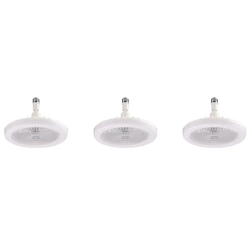 

3X Ceiling Fans With Remote Control And Light Lamp Fan E27 Converter Base Smart Silent Ceiling Fans For Bedroom