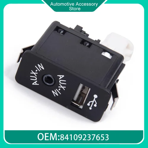 Imagen 1 del producto 84109237653 Interruptor de enchufe de entrada para MINI R56 para MINI Cabrio R57 1 pieza AUX USB para BMW E81 E87 E90 F10 F12 E70 E82 F10