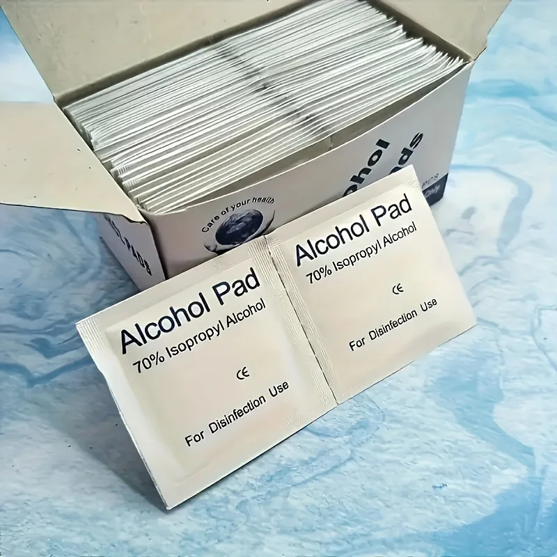 

100 pieces of 75% alcohol disinfectant cotton pads, used for cleaning mobile phone screens and lenses, ear canal disinfection al