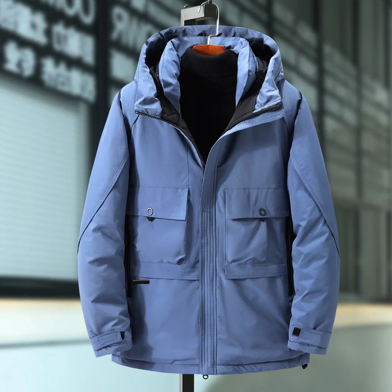 Winter Short Cotton Jacket Men 7X 8XL 9XL Thick Warm Hooded Windproof Oversize Parkas Padded Waterproof Loose Overcoat Plus Size