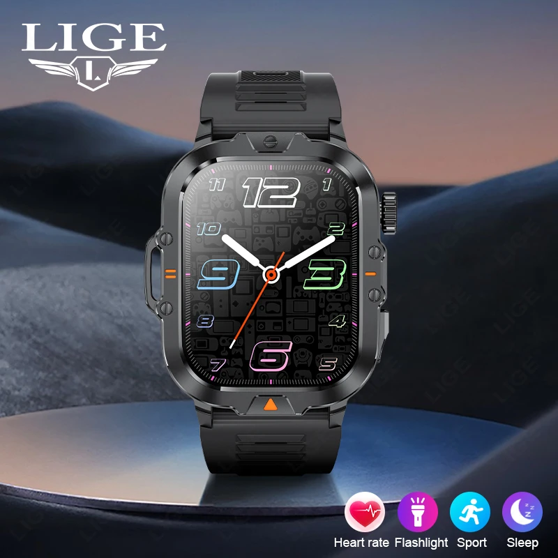 

Men Smartwatch Voice Assistant Smartwatches Multiple Health Monitoring IP68 Waterproof Outdoor Sports Smart Band For Android iOS