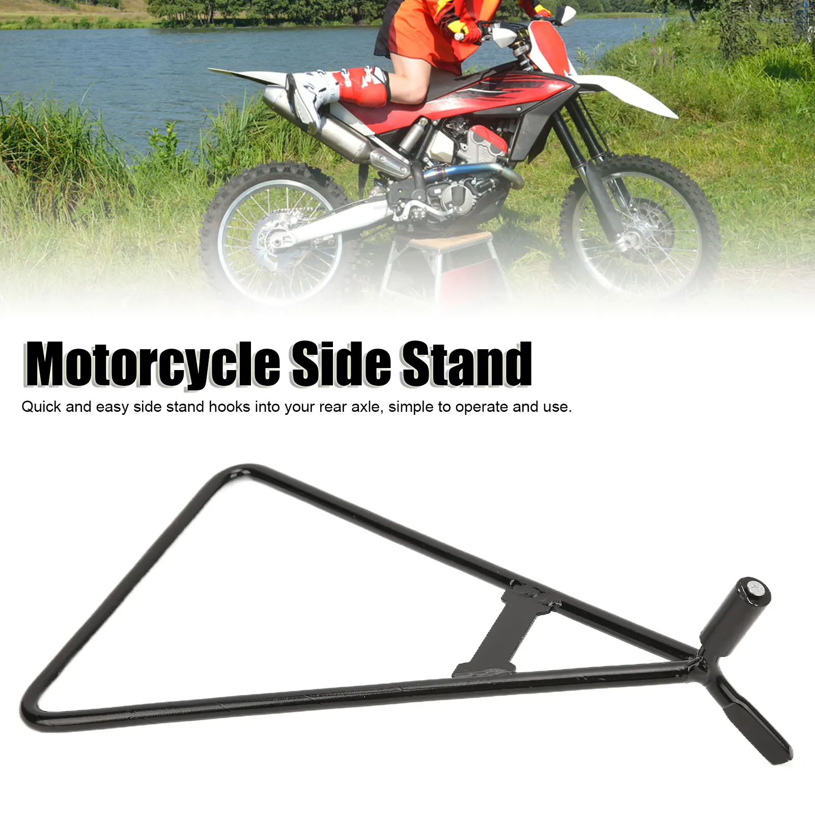 Motorcycle Kickstand Triangle Side Stand Steel Alloy Kickstand Accessory  for Motorcycle Motocross Dirt Bike
