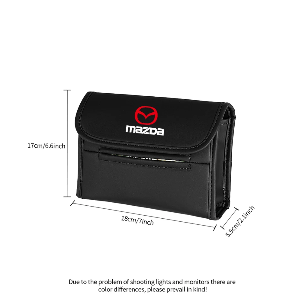 1pcs Car Tissue Box Hanging Storage Case Accessories For Mazda 2 3 5 6 Axela Atenza Speed 6 CX-3 CX-4 CX 5 CX-7 CX-8 CX-9 Demio