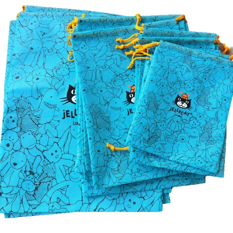 

Cute Doll Gift Bag Kawaii Blue Dust Storage Non-woven Fabric Handbag Packaging Cotton candy pendant soothing gift New Year gift