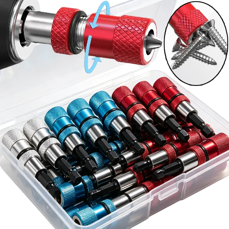 65mm Magnetic Screwdriver Connecting Rod Quick Release Screw Bits Depth Extension Bars Hex Shank Electric Drywall Bit Holder