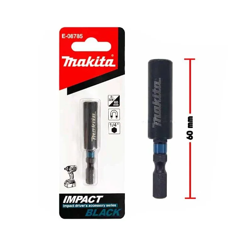 MAKITA E-08785 Magnetyczny uchwyt bitów udarowych z przedłużką, 1/4" sześciokątny, odporny na rdzę, akcesoria do akumulatorowych wiertarek udarowych i narzędzi elektrycznych